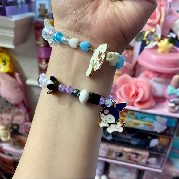 Sanrio Kuromi & Cinnamoroll Decora Beads Kawaii Bracelet Set - Picture 7 of 7